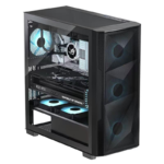 XANDER VELOX FLOW 4 argb fan e-atx gaming case -black - Image 3